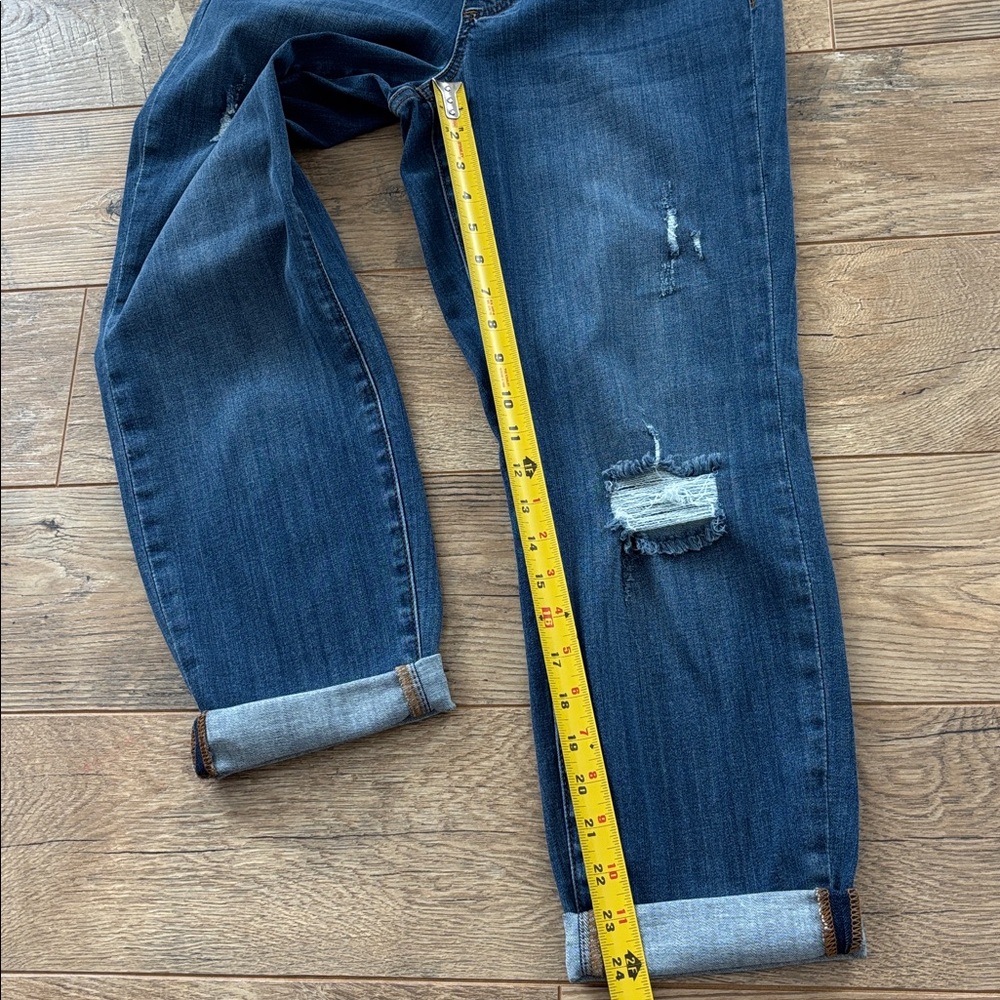 Judy Blue 7/28 Cuffed Capri Jeans Pull On Stretch Comfort Waist Womens - Picture 6 of 8